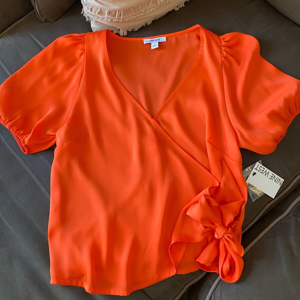 Orange Work Blouse